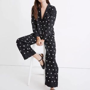 Madewell Silk Pants in Bloom Dot